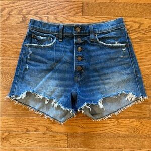 Abercrombie High Rise Mom Jean Shorts Button Fly
